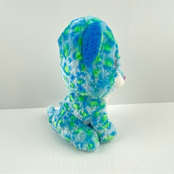 Ty Beanie Boos Leona the Leopard Plush 6 inches Blue and Green Stuffed Animal - Picture 5 of 12